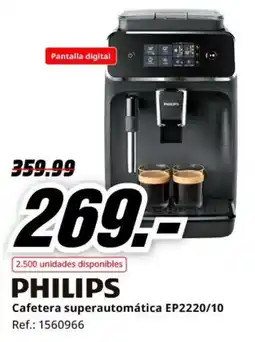 MediaMarkt PHILIPS Cafetera superautomática EP2220/10 oferta