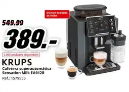 MediaMarkt KRUPS Cafetera superautomática Sensation Milk EA912B oferta