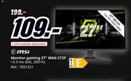 MediaMarkt MSI Monitor gaming 27" MAG 272F oferta