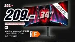 MediaMarkt Monitor gaming 34" G34 oferta