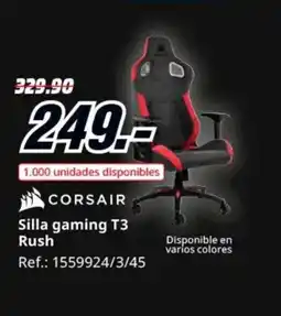 MediaMarkt CORSAIR Silla gaming T3 Rush oferta
