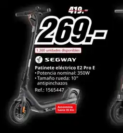MediaMarkt SEGWAY Patinete eléctrico E2 Pro E oferta