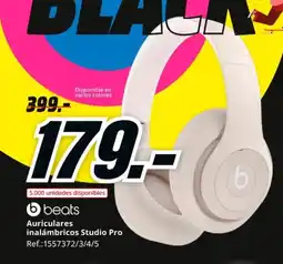 MediaMarkt BEATS Auriculares inalámbricos Studio Pro oferta