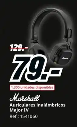 MediaMarkt MARSHALL Auriculares inalámbricos Major IV oferta