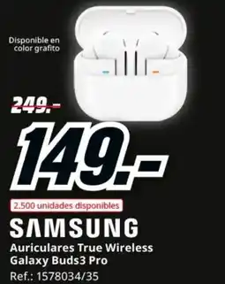 MediaMarkt SAMSUNG Auriculares True Wireless Galaxy Buds3 Pro oferta