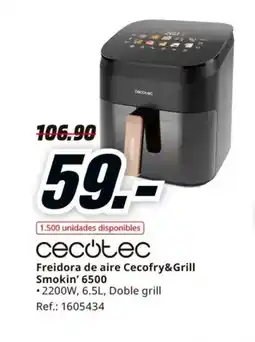 MediaMarkt CECOTEC Freidora de aire Cecofry&Grill Smokin' 6500 oferta