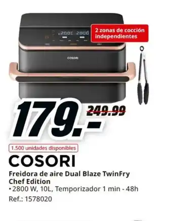 COSORI Freidora de aire Dual Blaze TwinFry Chef Edition