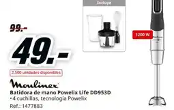 MediaMarkt MOULIEX Batidora de mano Powelix Life DD953D oferta