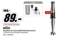 MediaMarkt BRAUN Batidora de mano MQ9135XI Multiquick oferta