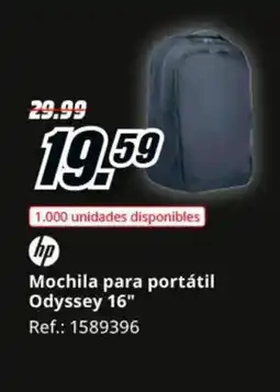 MediaMarkt HP Mochila para portátil Odyssey 16" oferta