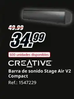 MediaMarkt CREATIVE Barra de sonido Stage Air V2 Compact oferta