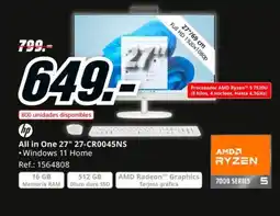 MediaMarkt HP All in One 27" 27-CR0045NS oferta