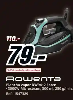 MediaMarkt ROWENTA Plancha vapor DW9412 Force oferta