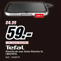 MediaMarkt TEFAL Plancha de asar Giant Plancha XL CB631D10 oferta