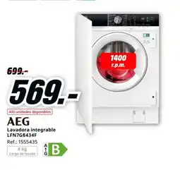 MediaMarkt AEG Lavadora integrable LFN7G8434F oferta