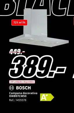 MediaMarkt BOSCH Campana decorativa DWB97CM50 oferta