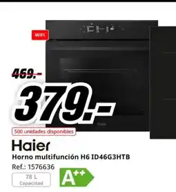 MediaMarkt HAIER Horno multifunción H6 ID46G3HTB oferta