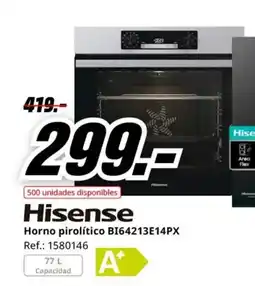 MediaMarkt HISENSE Horno pirolítico BI64213E14PX oferta