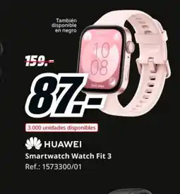 MediaMarkt HUAWEI Smartwatch Watch Fit 3 oferta