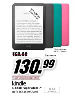 MediaMarkt KINDLE E-book Paperwhite 7" oferta