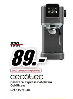 MediaMarkt CECOTEC Cafetera express Cafelizzia Cold Brew oferta