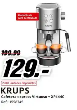 MediaMarkt KRUPS Cafetera express Virtuoso + XP444C oferta