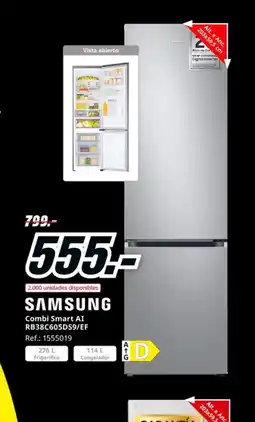 MediaMarkt SAMSUNG Combi Smart AI RB38C605DS9/EF oferta