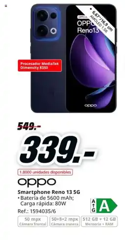 MediaMarkt OPPO Smartphone Reno 13 5G oferta