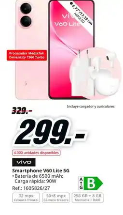 MediaMarkt VIVO Smartphone V60 Lite 5G oferta