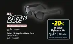 MediaMarkt Gafas IA Ray-Ban Meta Gen 1 (Wayfarer) oferta