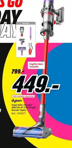MediaMarkt DYSON Aspirador escoba 490720-01 V15 Origin Dectec Optic oferta