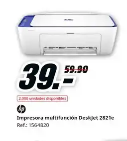 MediaMarkt HP Impresora multifunción DeskJet 2821e oferta