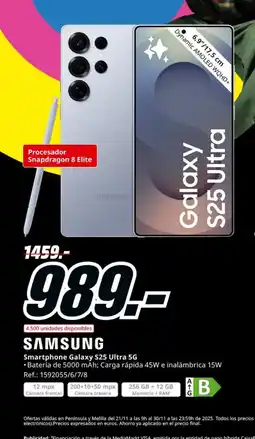 MediaMarkt SAMSUNG Smartphone Galaxy S25 Ultra 5G oferta