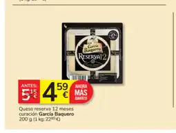 Consum GARCÍA BAQUERO Queso reserva 12 meses curación oferta