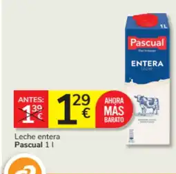Consum PASCUAL Leche entera oferta