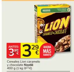 Consum NESTLÉ Cereales Lion caramelo y chocolate oferta