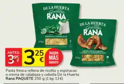 Consum RANA Pasta fresca rellena de ricotta y espinacas o crema de calabaza y cebolla De la Huerta oferta