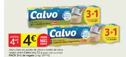 Consum CALVO Atún claro en aceite de oliva o aceite de oliva virgen extra oferta