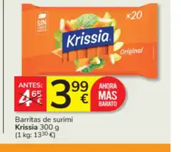 Consum KRISSIA Barritas de surimi oferta