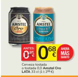 Consum AMSTEL ORO Cerveza tostada o tostada 0,0 oferta