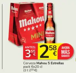 Consum MAHOU 5 ESTRELLAS Cerveza oferta