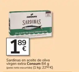 Consum CONSUM Sardinas en aceite de oliva virgen extra oferta