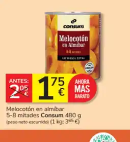 Consum CONSUM Melocotón en almíbar oferta
