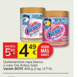Consum VANISH Quitamanchas ropa blanca o color Oxi Action Gold oferta
