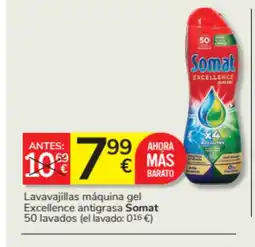 Consum SOMAT Lavavajillas máquina gel Excellence antigrasa oferta