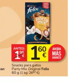 Consum FELIX Snacks para gatos Party Mix Original oferta