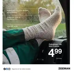 Zeeman Calcetines con lana 2 pares oferta