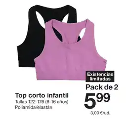 Zeeman Top corto infantil oferta