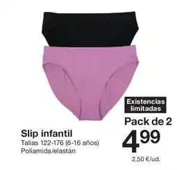 Zeeman Slip infantil oferta