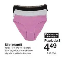 Zeeman Slip infantil oferta